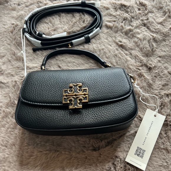 Tory Burch Handbags - Tory Burch Black Mini Bag with Gold Accents